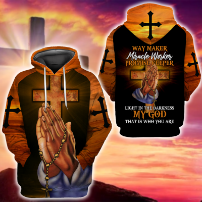 CHRISTIAN CLOTHES : "WAY MAKER MIRACLE WORKER PROMISE KEEPER - LIGHT THE DARKNESS MY GOD THAT IS WHO YOU ARE"
