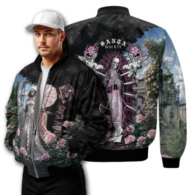 Santa Muerte Skull Death Full Over Print Shirt, Gift Santa Muerte Jersey for Men and Women, 3D full print Style